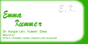 emma kummer business card